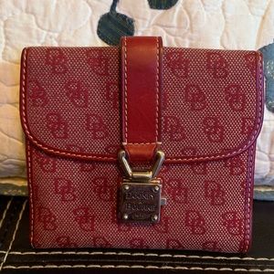 Vintage Dooney & Bourke red signature wallet